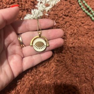 Gold Eye Pendant Necklace